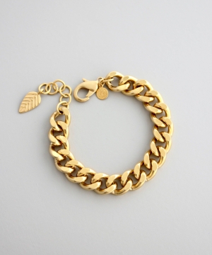 DORB03 18k matte gold curb chain bracelet