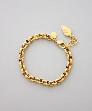 DORB22 18k matte gold chain bracelet